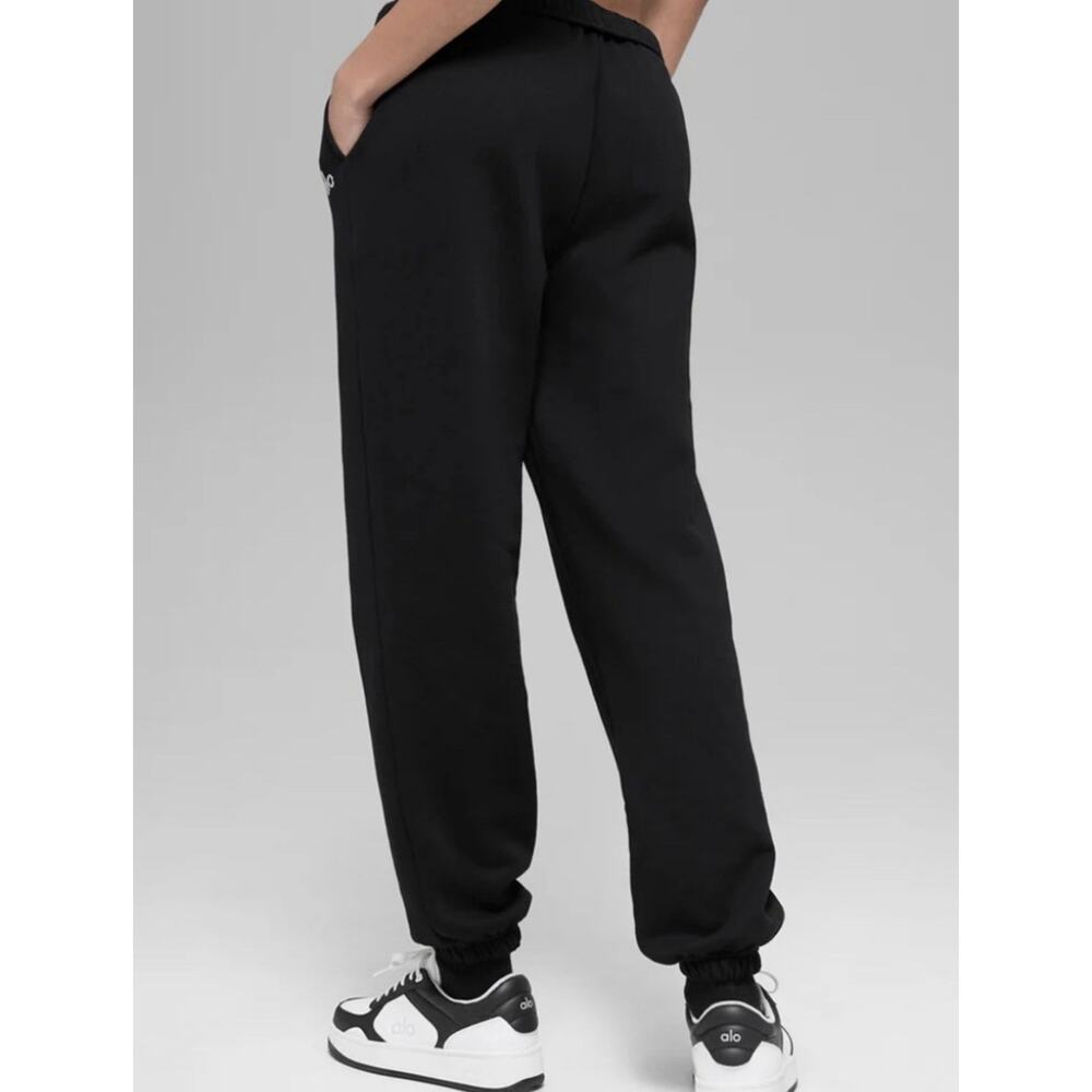 Alo Yoga Accolade Jogger Sweatpants XS Black Athleisure Lounge Streetwear - Picture 2 of 12